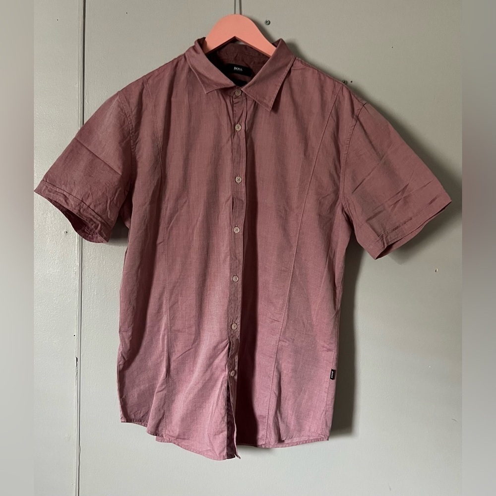 Hugo Boss Casual Pink Button Down Shirt